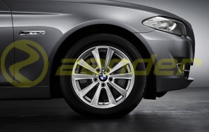 BMW 5 F10 F11 KOMPLETNE KOŁA ZIMOWE 17 V Spoke 236 Bridgestone z RDC